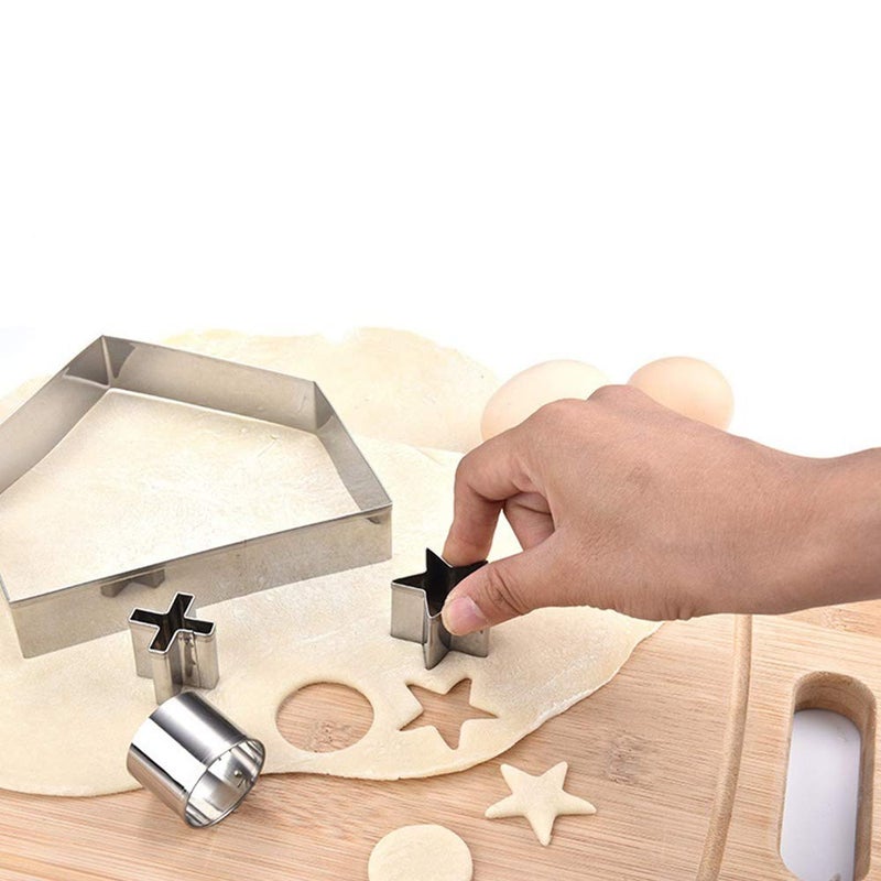 SSAWcasa Gingerbread House Cookie Cutters, Christmas House Cookie Cutter Gingerbread Cookie Cutter Kit Set for Adult, 3D Stainless Steel Chocolate Cake Biscuit Pastry Baking Mold DIY Tool for Holiday Gift - Image 5